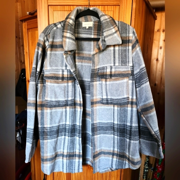 Womens Button Down Heavy Flannel - Picture 1 of 7